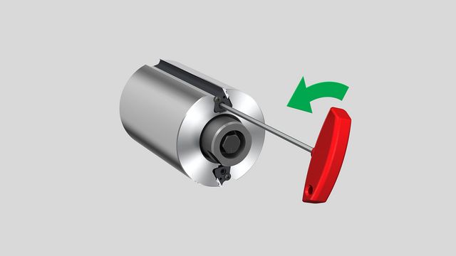 Hobelmaschine Cube Plus: Messerwechsel Schritt 2