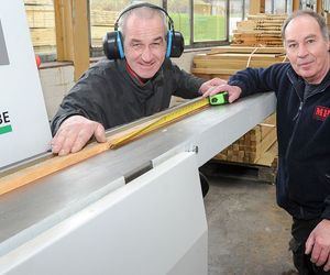 So simple and precise: Andrew Hume (left) and John Mitchell of Tweedside Timber are delighted with their Cube