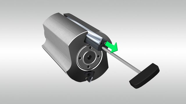 Cube planing machine: Blade change step 1